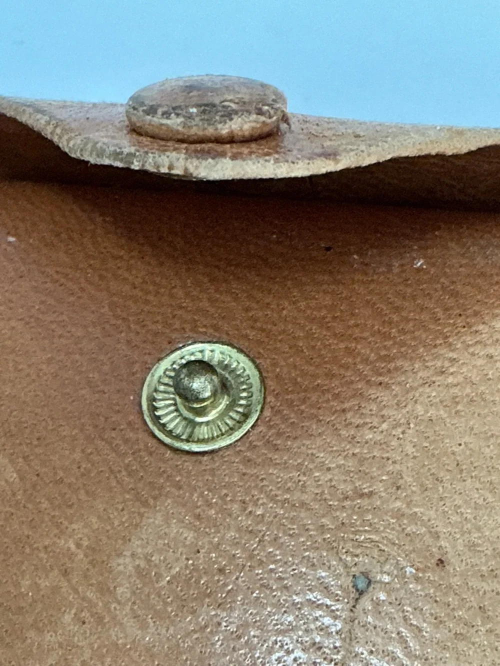 Leather Square Coin Pouch - Tan
